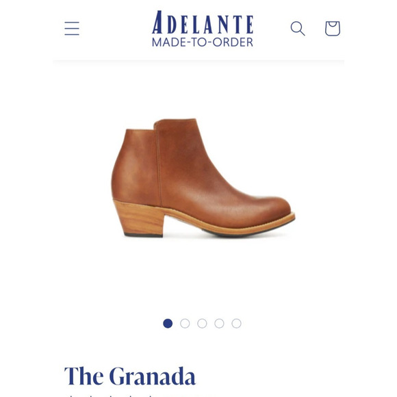 Adelante Granada Ankle Boots Women’s 9 B Caramel Side Zip Handmade Western - Picture 1 of 16
